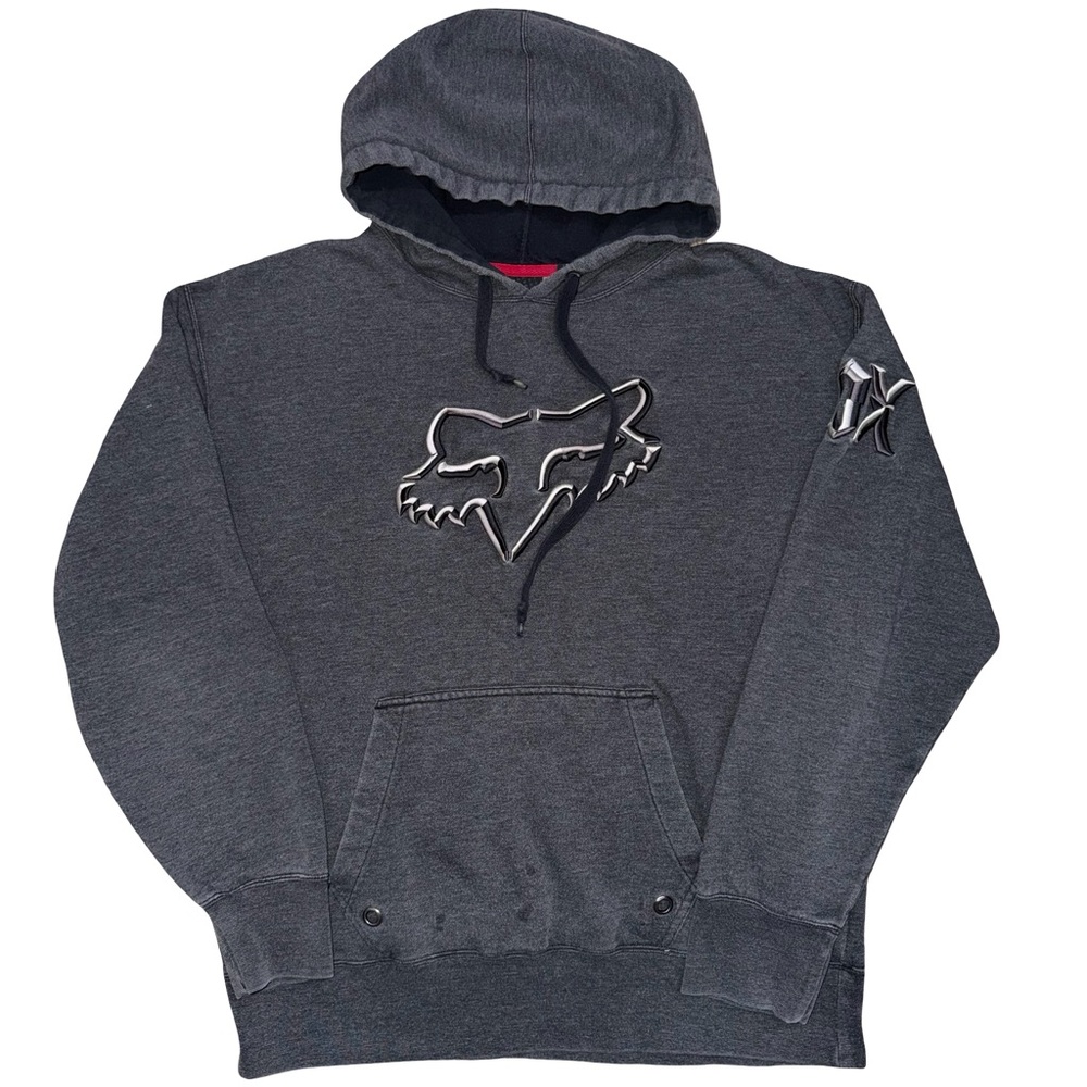 Y2K Fox Men's Gray Hoodie XL - Picture 3 of 7